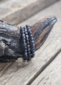 Iolit, armband 6mm runda pärlor
