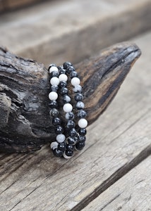 Zebrajaspis, armband 6mm runda pärlor