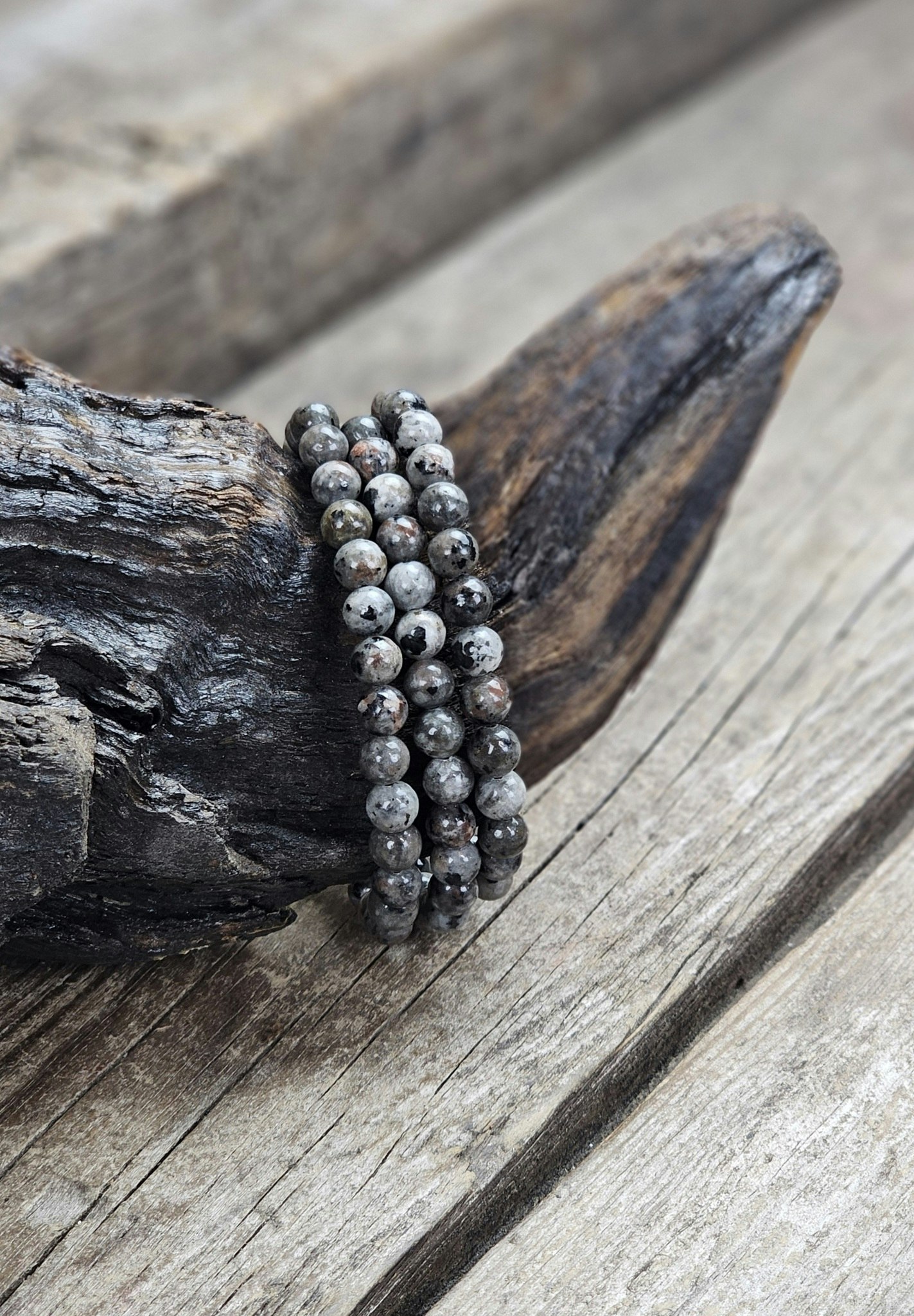 Yooperlit, armband 6mm runda pärlor