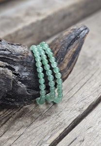 Grön Aventurin, armband 6mm runda pärlor