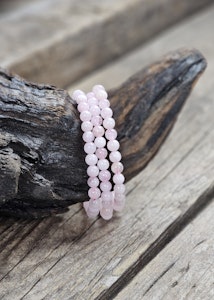 Morganit (Rosa Beryll), armband 6mm runda pärlor