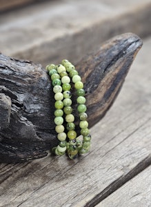 Citron Krysopras, armband 6mm runda pärlor
