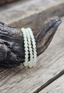 New Jade, armband 6mm runda pärlor