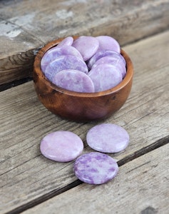 Lepidolit platta, touchstone