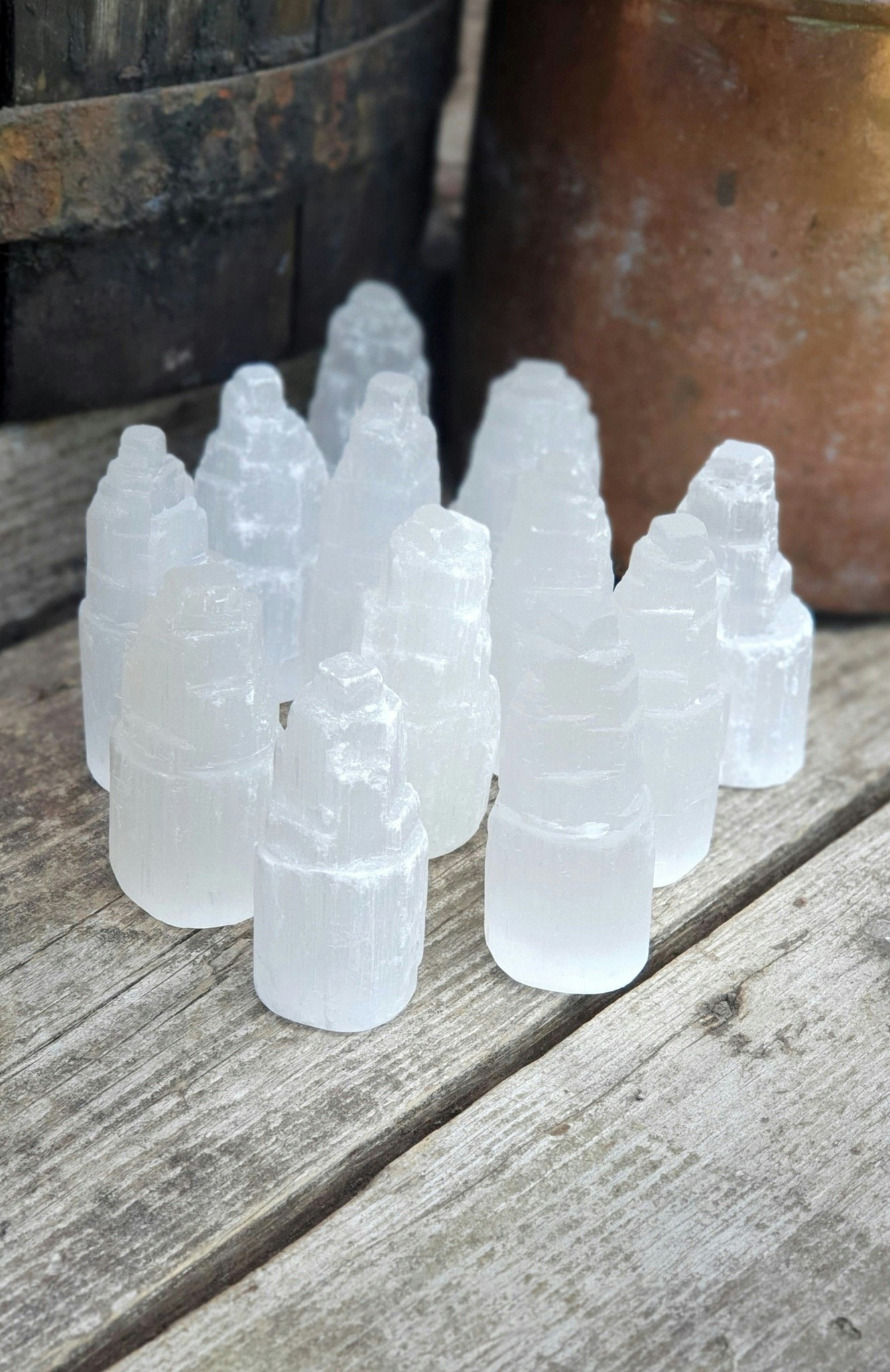 Vit Selenittorn 6 cm