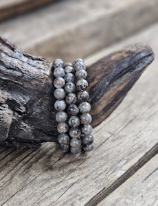Yooperlit, armband 8mm runda pärlor
