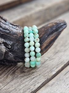 Krysopras, armband 8mm runda pärlor