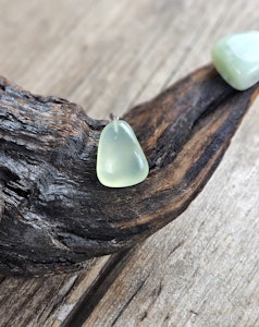 New Jade trumlad, silverpläterat hänge
