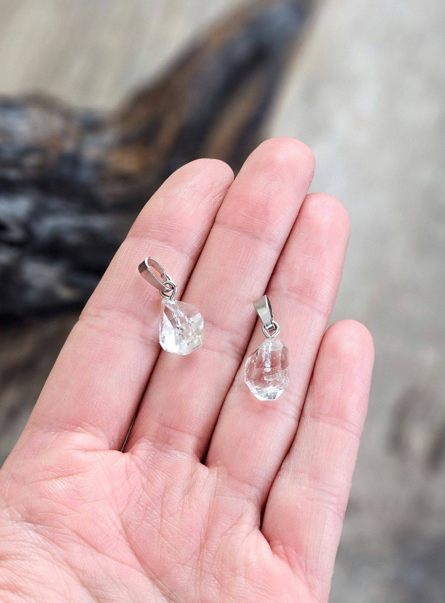 Herkimerdiamant, 925 silver hänge
