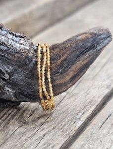 Gul Cognac Turmalin, armband 3mm facetterade pärlor