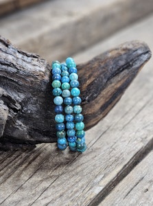 Blå Opal (Andenopal), armband 6mm runda pärlor