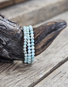 Larimar, armband 5-6mm runda pärlor