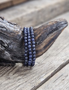 Safir, armband 6mm runda pärlor