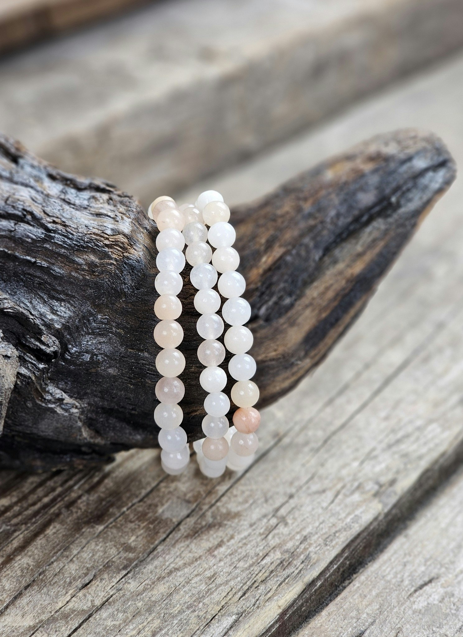 Pastell Aventurin, armband 6mm runda pärlor