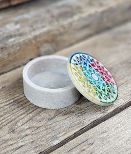 Förvaringsask i täljsten, Chakra mandala liten