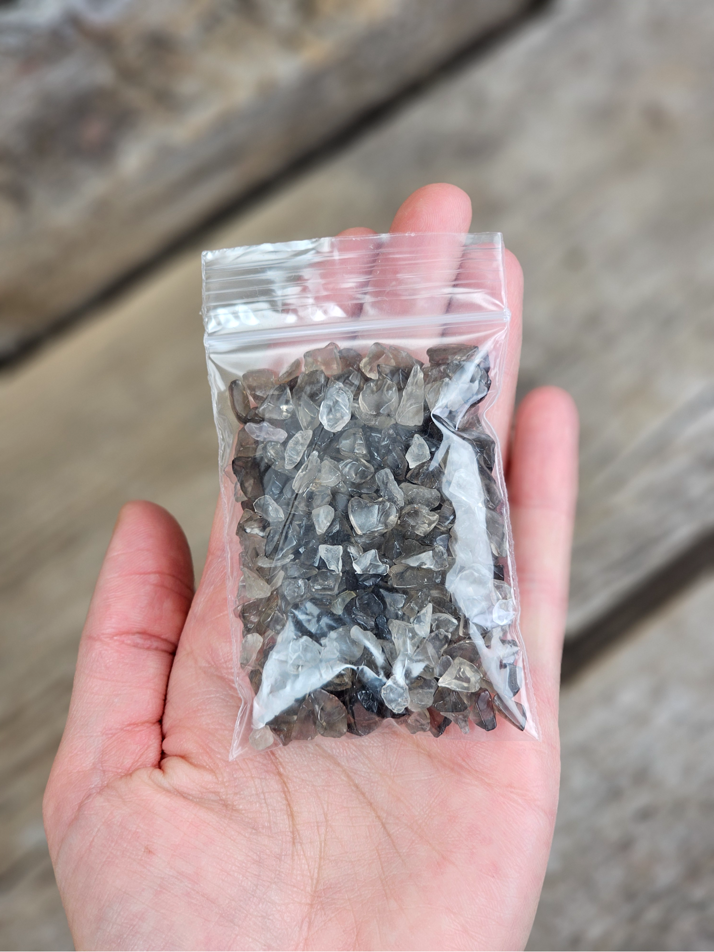 Rökkvarts, kristallchips