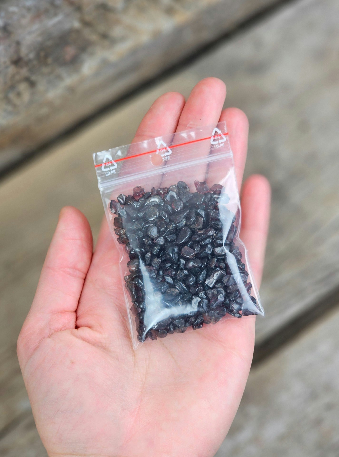 Granat, kristallchips