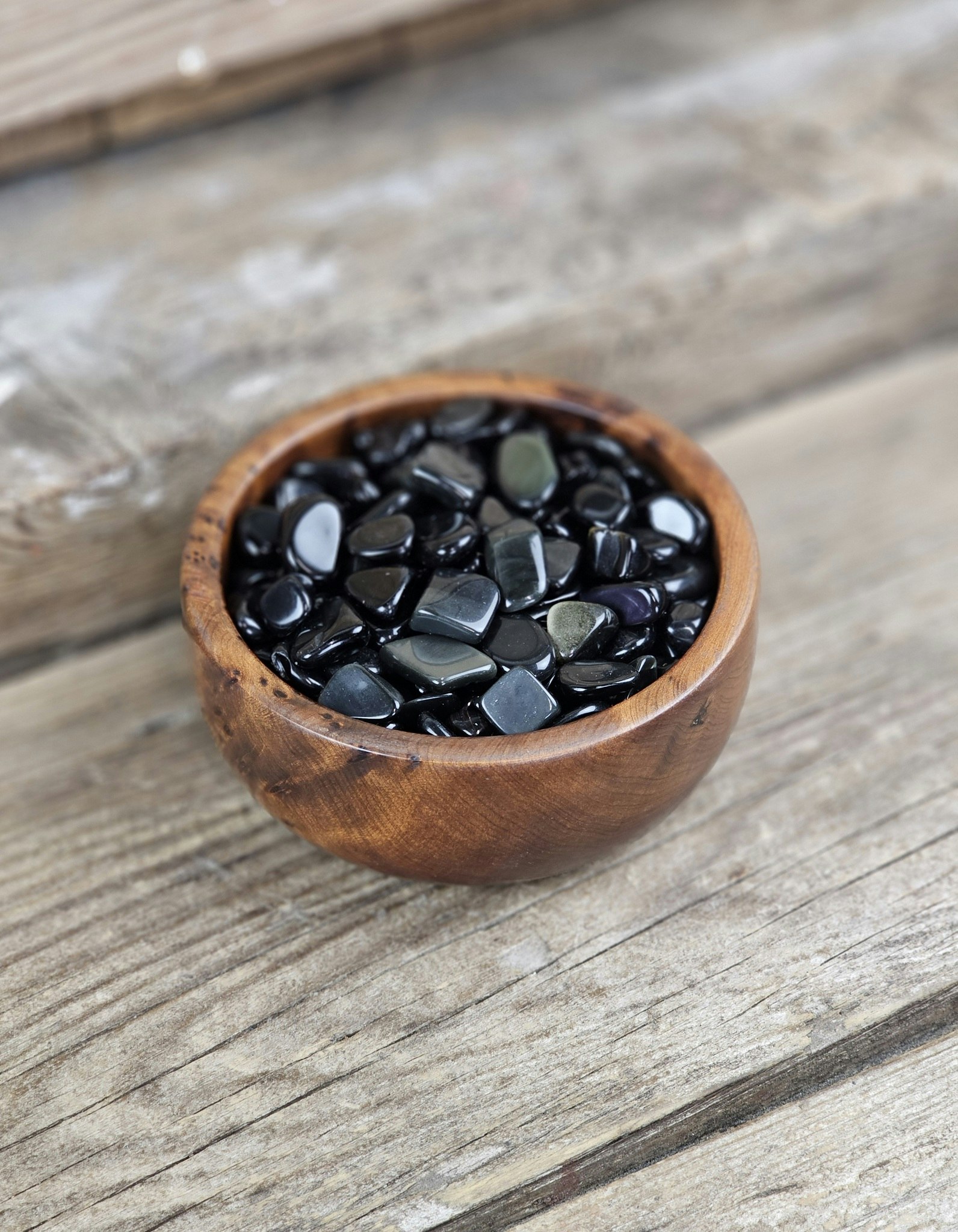 Obsidian, små trumlade