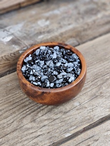 Snöflingeobsidian, små trumlade