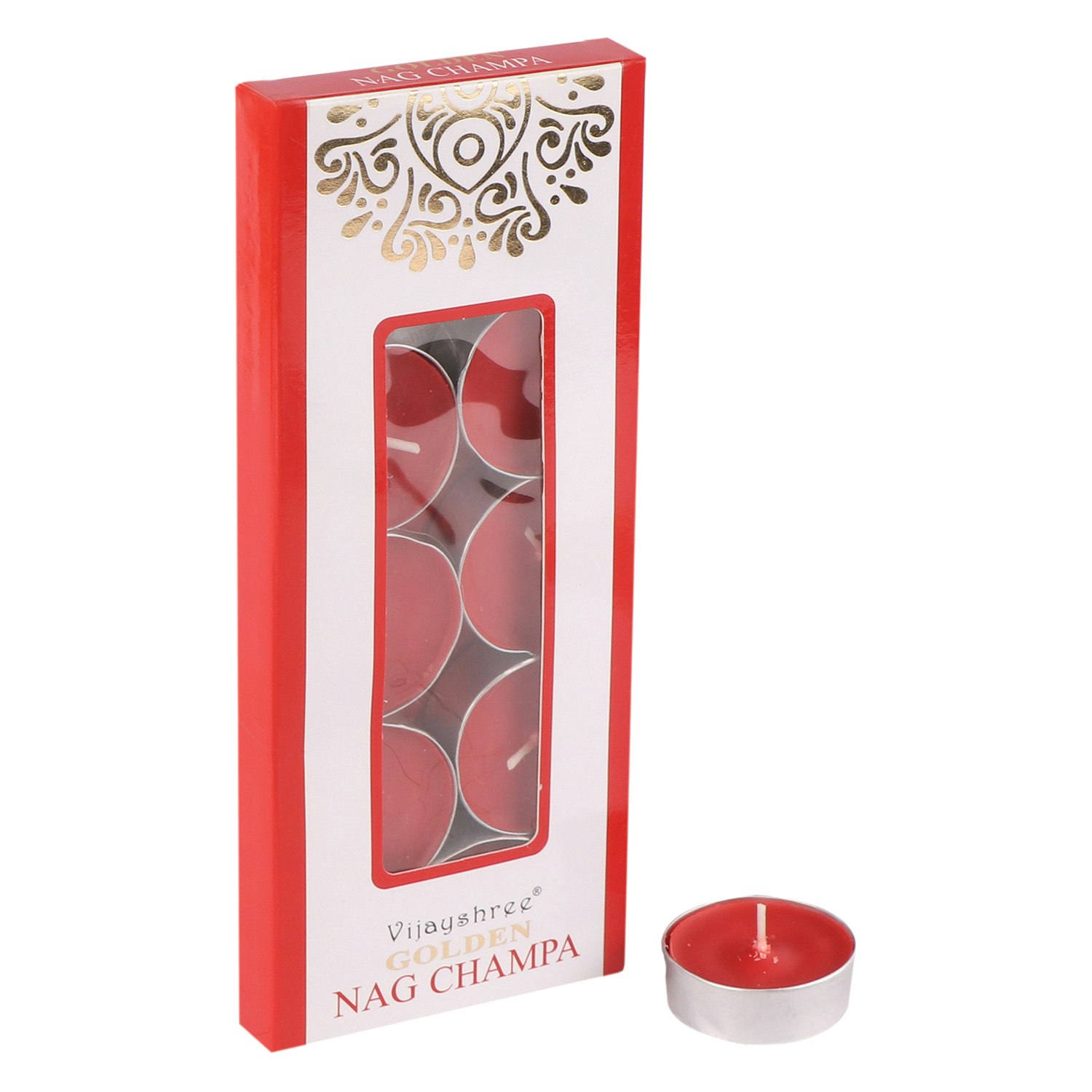 Vijayshree - Golden Nag Champa, doftljus 10-pack 3h