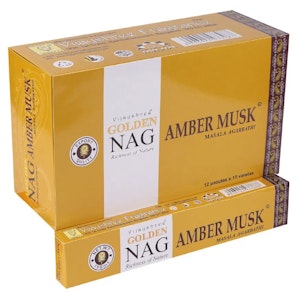 Vijayshree - Golden Nag Amber Musk, rökelsepinnar
