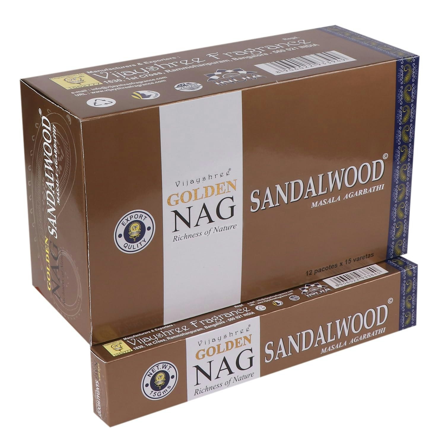Vijayshree - Golden Nag Sandalwood, rökelsepinnar