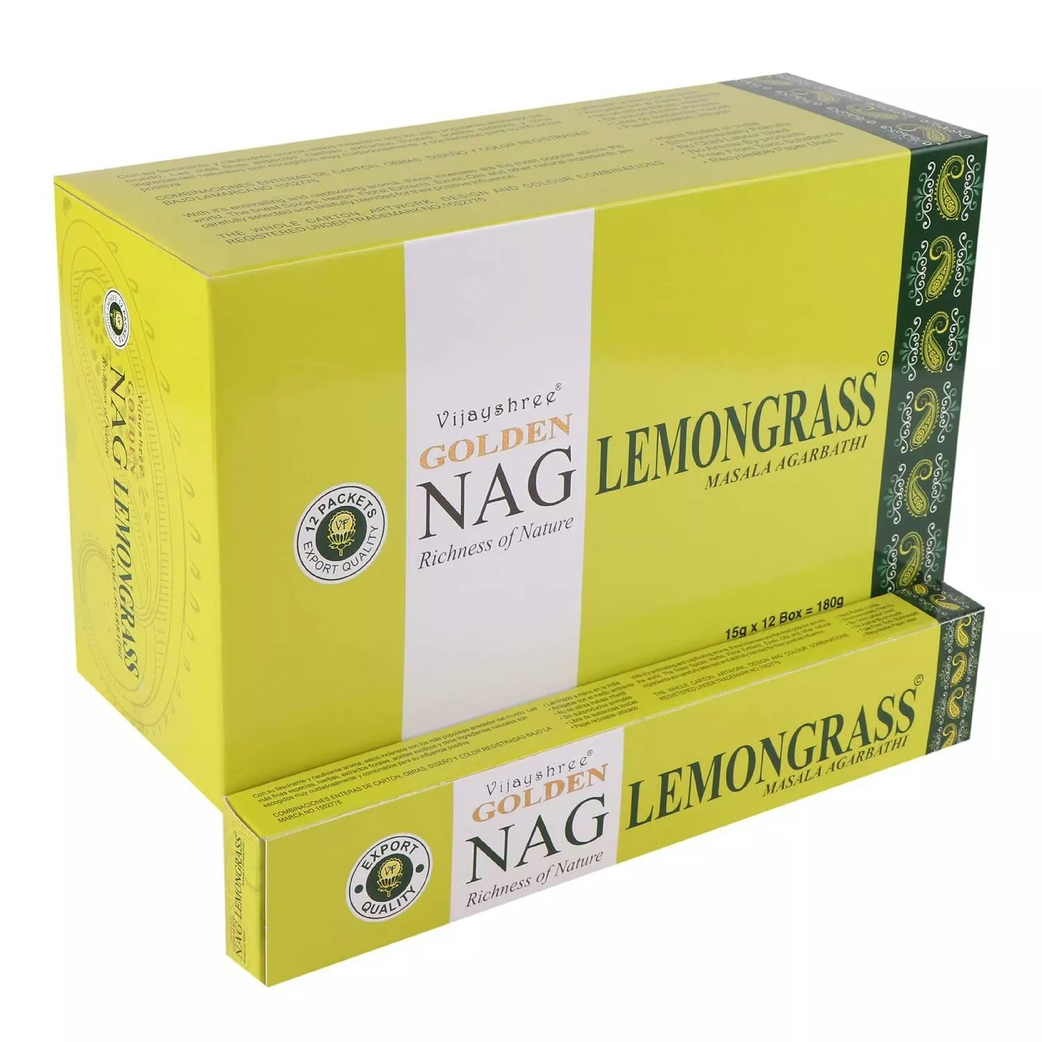 Vijayshree - Golden Nag Lemongrass, rökelsepinnar