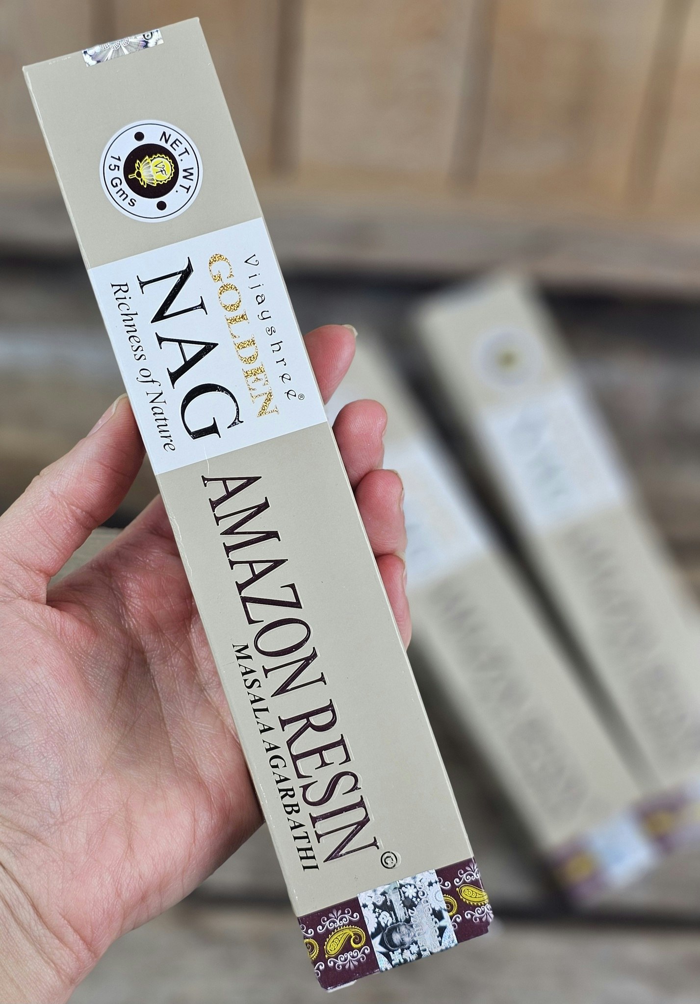 Vijayshree - Golden Nag Amazon Resin (Breu Branco), rökelsepinnar