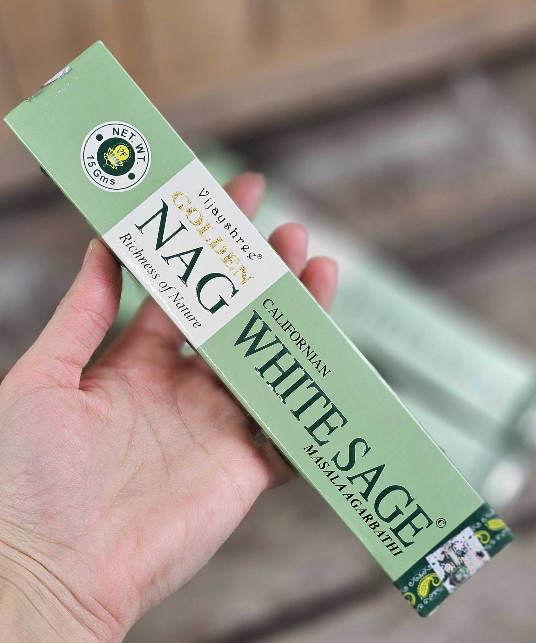 Vijayshree - Golden Nag White Sage, rökelsepinnar