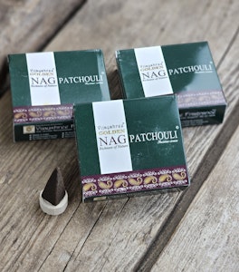 Vijayshree - Golden Nag Patchouli, rökelsekoner