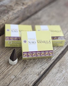 Vijayshree - Golden Nag Vanilla, rökelsekoner