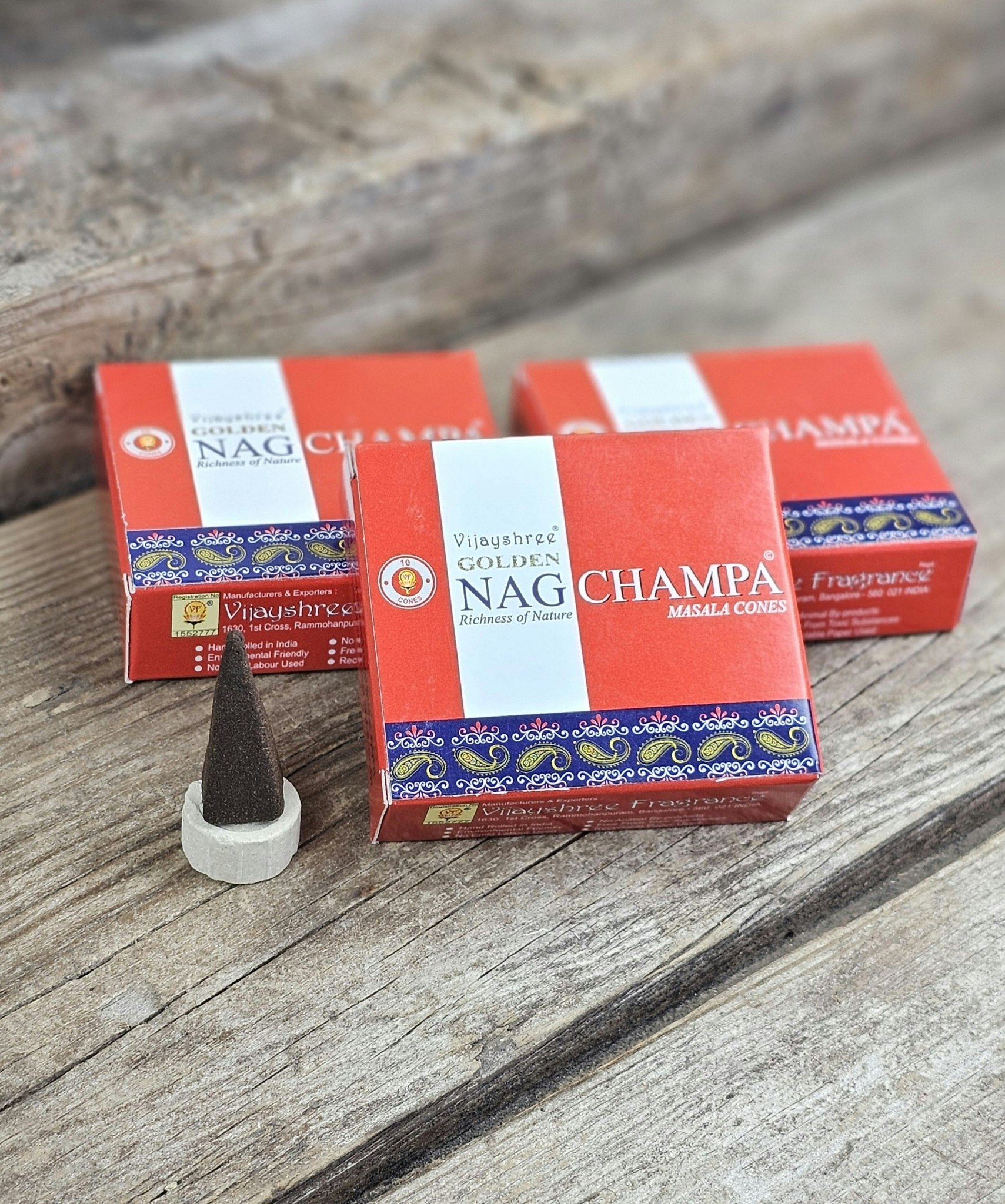 Vijayshree - Golden Nag Champa, rökelsekoner