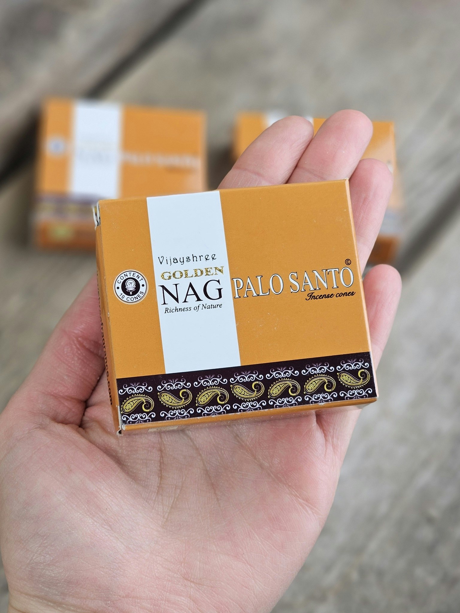 Vijayshree - Golden Nag Palo Santo, rökelsekoner