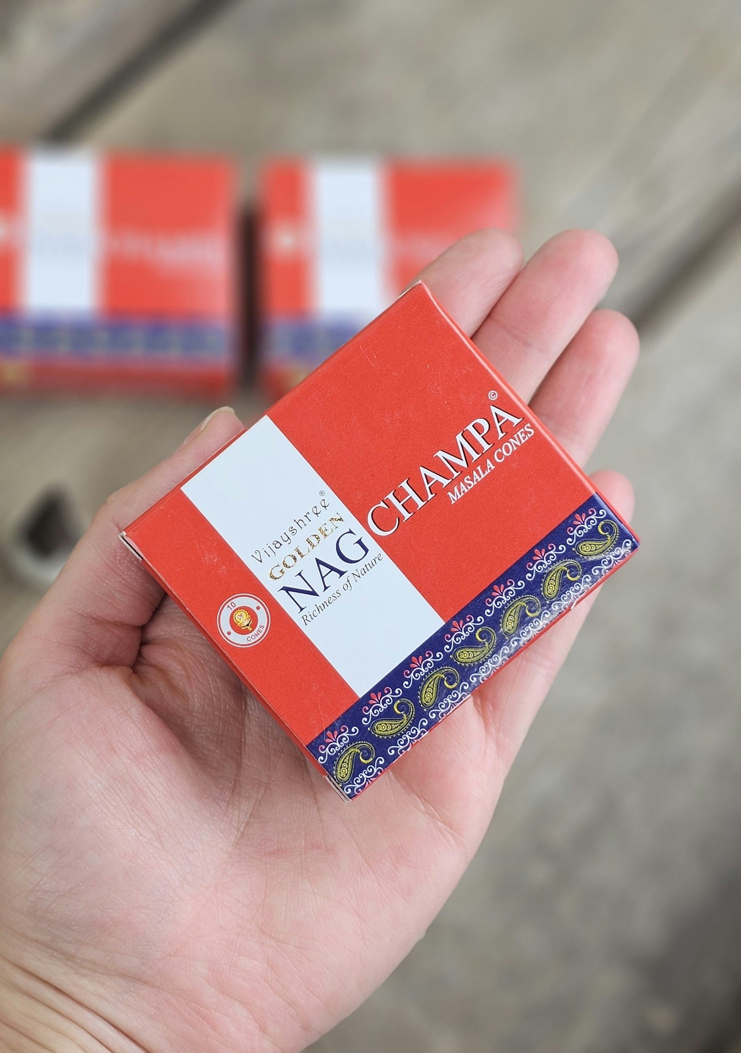 Vijayshree - Golden Nag Champa, rökelsekoner