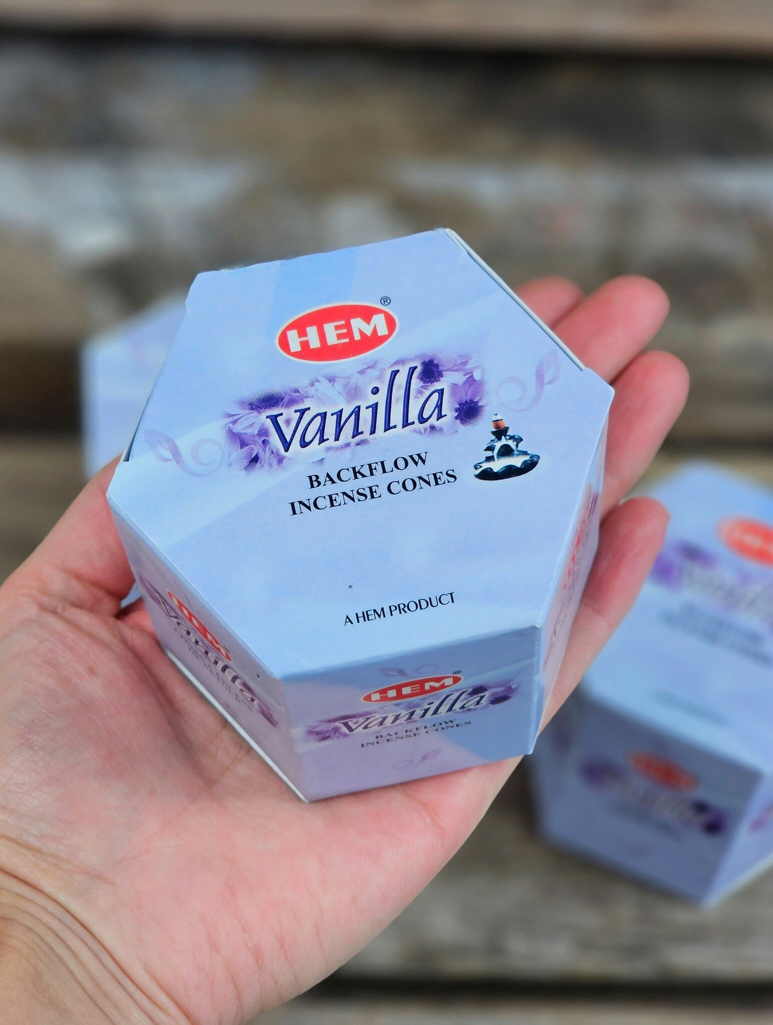 HEM - Vanilla, rökelsekoner backflow