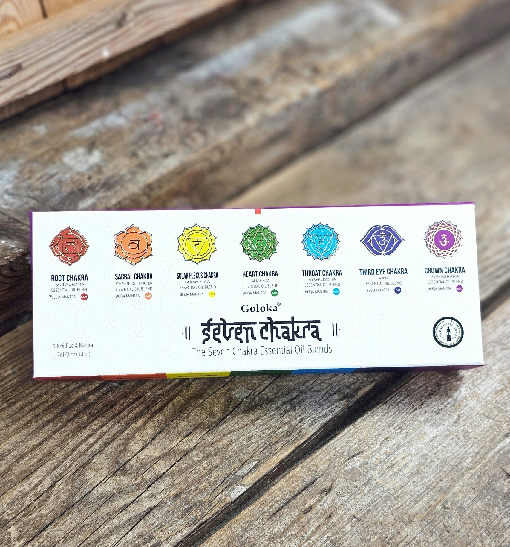 Goloka - 7 Chakra presentförpackning, Eterisk olja Aromaterapi