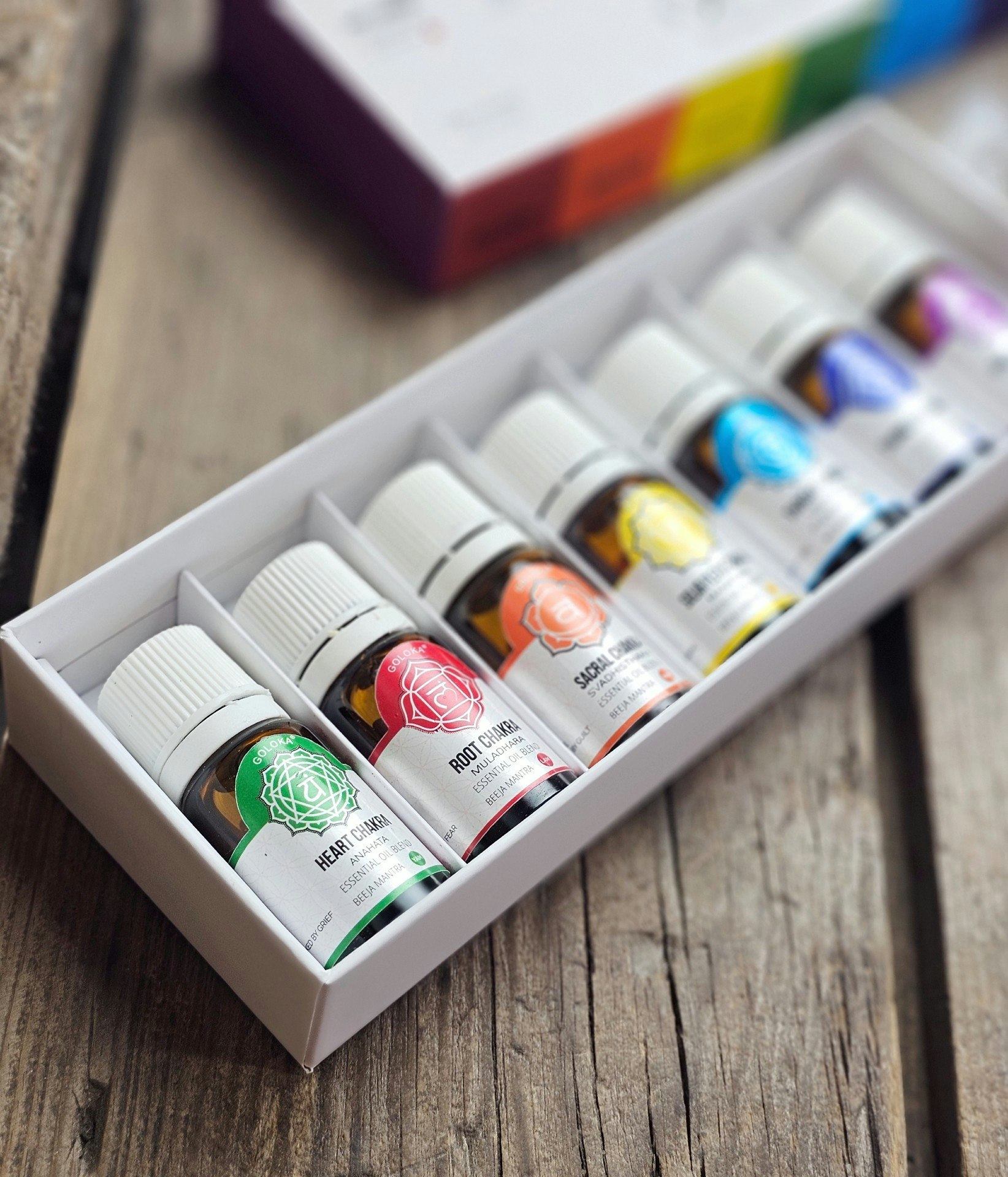 Goloka - 7 Chakra presentförpackning, Eterisk olja Aromaterapi