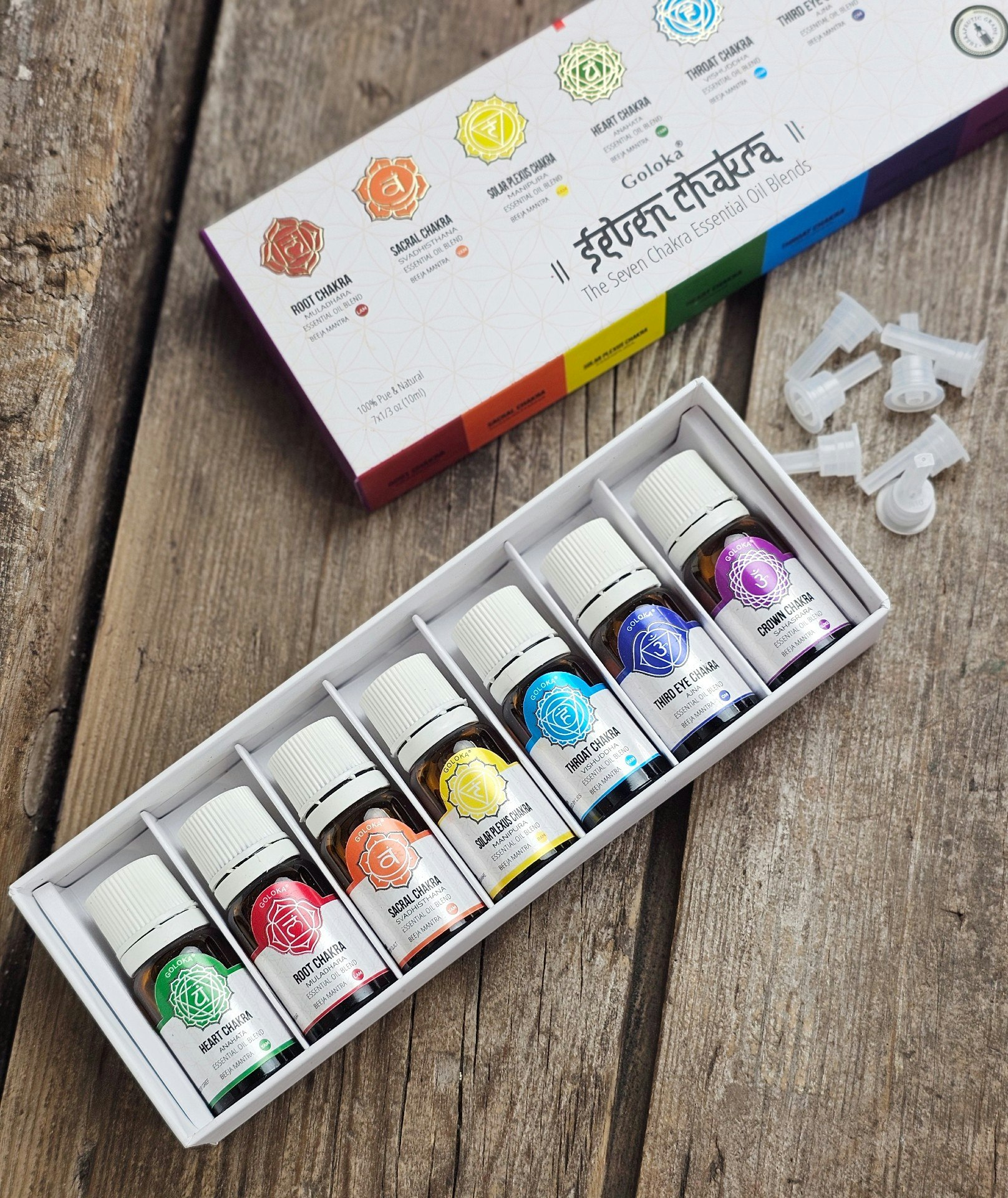 Goloka - 7 Chakra presentförpackning, Eterisk olja Aromaterapi