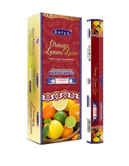 Satya Hexa Series - Orange Lemon Lime, rökelsepinnar
