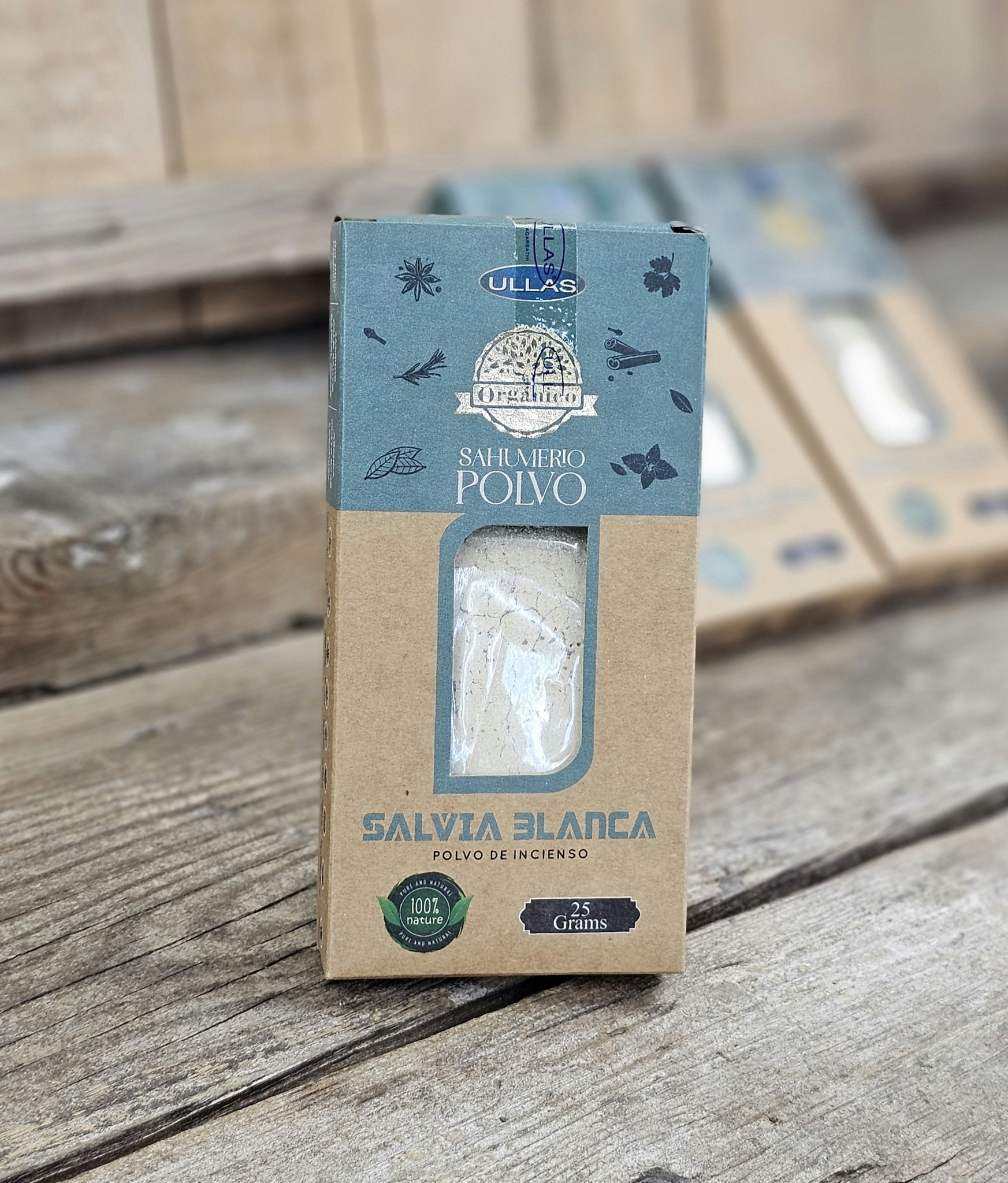 Ullas Orgánico - White Sage (Vit Salvia), rökelsepulver
