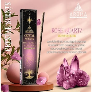 Aroma - Crystal Scents Rosenkvarts, rökelsepinnar