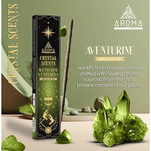 Aroma - Crystal Scents Grön Aventurin, rökelsepinnar
