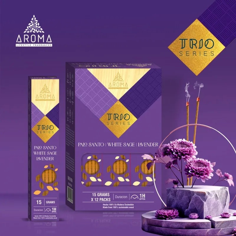 Aroma - Trio Series Lavender, rökelsepinnar