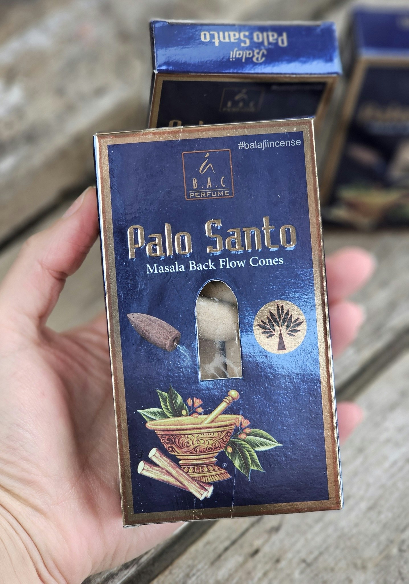 Balaji - Palo Santo, rökelsekoner backflow