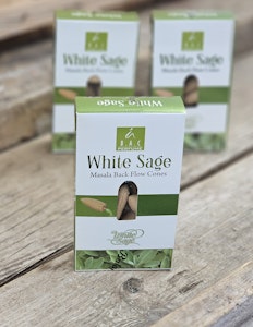 Balaji - White Sage, rökelsekoner backflow