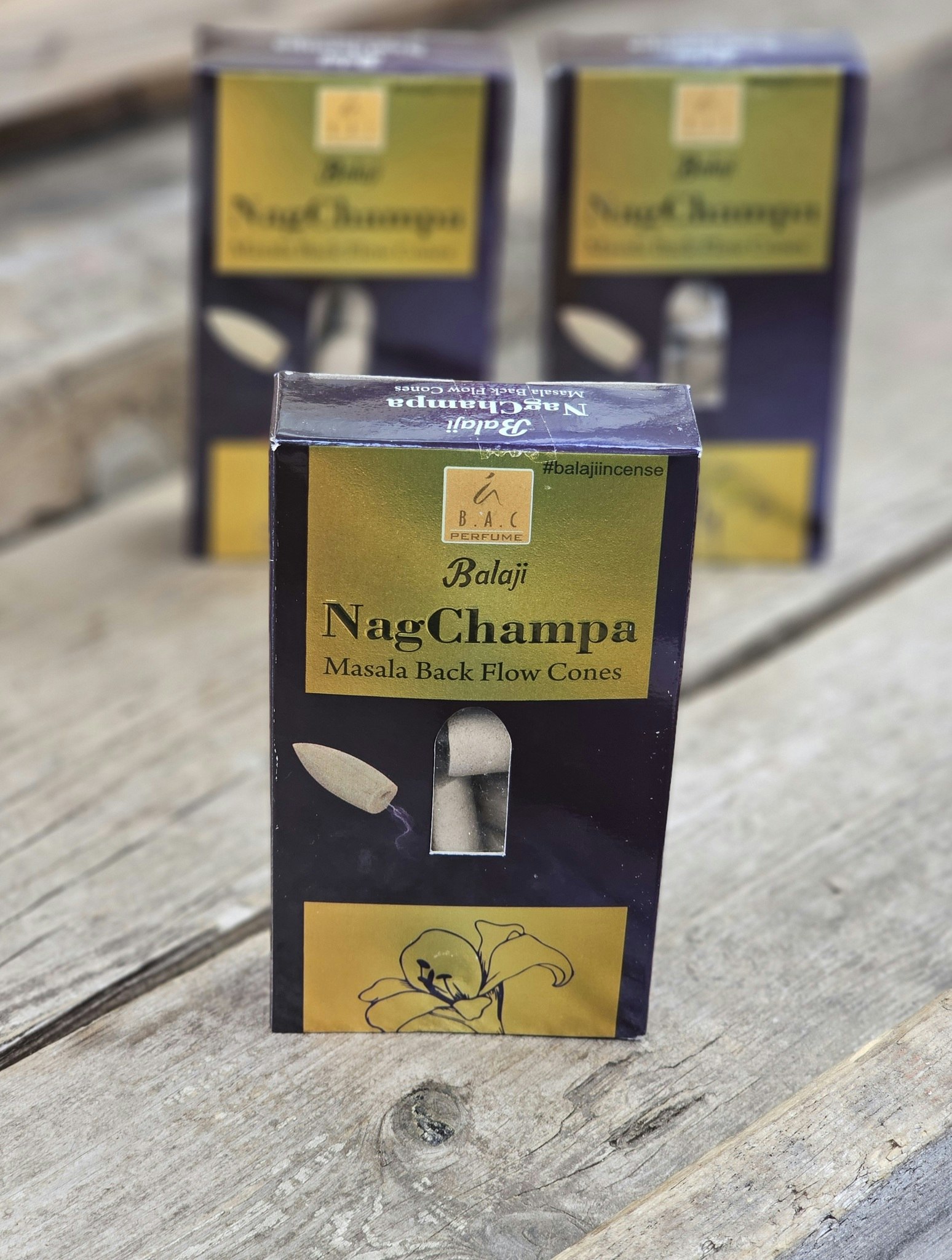 Balaji - Nag Champa, rökelsekoner backflow