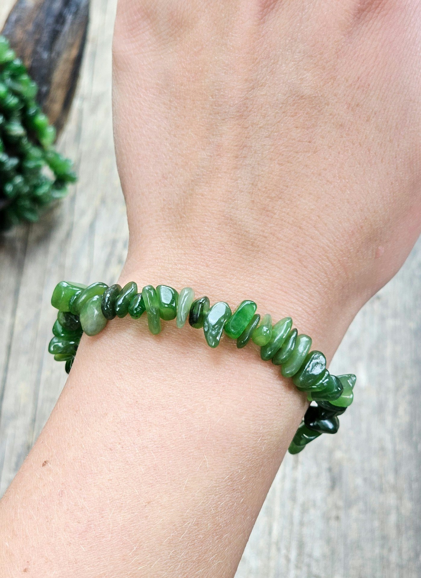 Nefrit Jade, chipsarmband