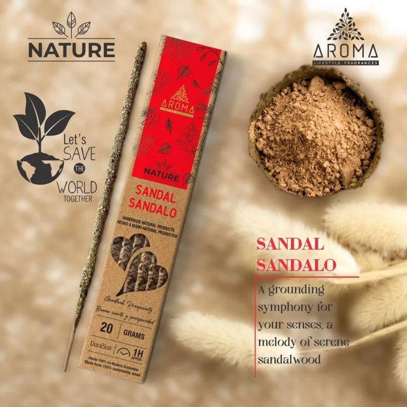 Aroma - Orgánico Nature Sandalwood, rökelsepinnar