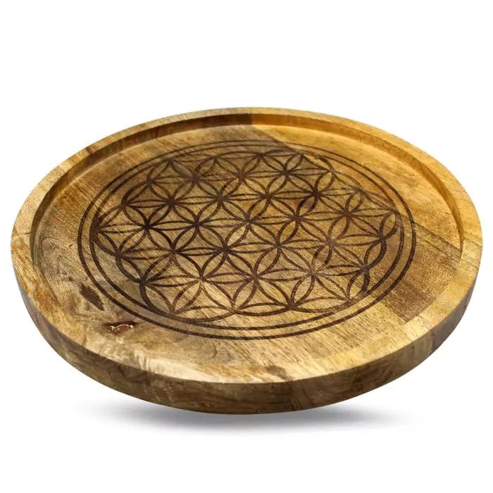 Stor bricka för kristallgrid (kristallnät), Flower Of Life