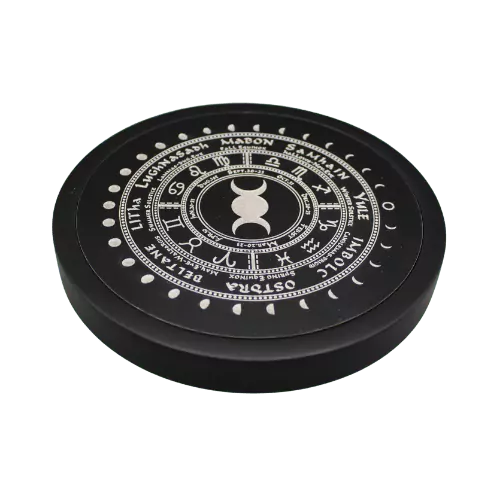 Pendelbräda mangoträ, Wheel Of The Year svart/silver
